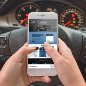 Website ontwerp: op telefoon van Drivepag