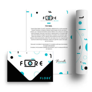 Briefpapier ontwerp Flore