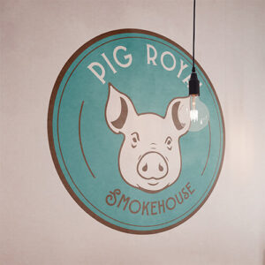 Sticker ontwerp op muur Pig Royal