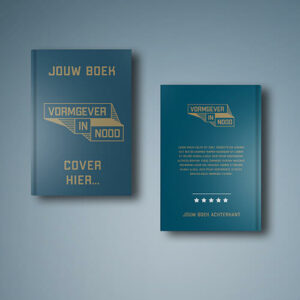 Cover mockup ontwerp vormgever in nood